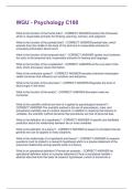 WGU - Psychology C180 Questions & Answers Solved 100&percnt; Correct&excl;&excl;