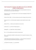 Fado Pumping Test &vert; Questions with 100&percnt; Correct Answers 2025&sol;2026 UPDATE &vert; Verified Solutions