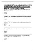 VA HIC QUESTIONS ND ANSWERS WITH COMPLETE SOLUTIONS &lpar;GRADED A&plus;&rpar; LATEST UPDATED 2025&sol;2026