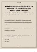 AWWA Water EXAM 