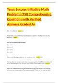 Texas Success Initiative Math Problems &lpar;TSI&rpar; Comprehensive Questions with Verified Answers Graded A&plus;
