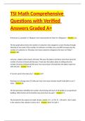 TSI Math Comprehensive Questions with Verified Answers Graded A&plus;