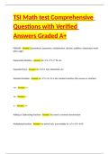 TSI Math test Comprehensive Questions and Verified Answers Graded A&plus;