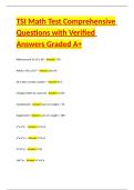 TSI Math Test Comprehensive Questions with Verified Answers Graded A&plus;