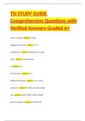 TSI STUDY GUIDE Comprehensive Questions with Verified Answers Graded A&plus;