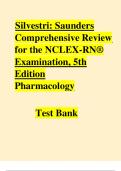 TEST BANK  SILVESTRI&colon; SAUNDERS COMPREHENSIVE REVIEW FOR THE NCLEX-RN  EXAMINATION&comma; 5TH EDITION  PHARMACOLOGY 