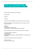 Case Management Final Exam with Questions and Correct Answers 2025&period;