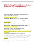D215 Auditing WGU All Chapter Quizzes Questions And Verified Answers