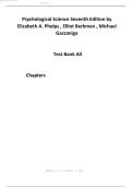 Psychological Science Seventh Edition by Elizabeth A&period; Phelps &comma; Elliot Berkman &comma; Michael Gazzaniga   Test Bank All   Chapters