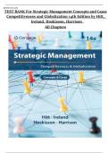 TEST BANK For Strategic Management Concepts and Cases  Competitiveness and Globalization 14th Edition by Hitt&comma;   Ireland&comma; Hoskisson&comma; Harrison  &vert;&vert;ISBN&colon;9780357716762