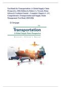 Test Bank for Transportation: A Global Supply Chain Perspective, 10th Edition by Robert A. Novack, Brian Gibson & Yoshinori Suzuki – Complete Chapters 1–13 | Comprehensive Transportation and Supply Chain Management Test Bank 2025/2026