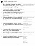 Quiz 13 Orthopaedic Surgery &sol; NCLEX Questions & Answers &sol; 2025 Update &sol; Score 100&percnt; Study Guide