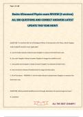 Davies Ultrasound Physics exam REVIEW &lpar;2 versions&rpar; ALL 500 QUESTIONS AND CORRECT ANSWERS LATEST UPDATE THIS YEAR NEW&excl;&excl;