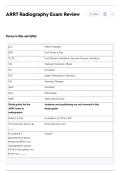 ARRT Radiography Exam Review Exam Questions and Answers 100&percnt; Pass &vert;Already Graded A&plus;&vert; Verified and Updated &vert;Actual 2025&sol;2026 Cheat Sheet