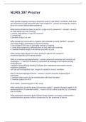 NURS 307 Proctor Questions and Answers Fully Solved