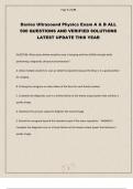 Davies Ultrasound Physics Exam A & B ALL 500 QUESTIONS AND VERIFIED SOLUTIONS LATEST UPDATE THIS YEAR