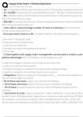 Supply Chain Exam 1 Practice Questions Exam Questions and Answers 100&percnt; Pass &vert;Already Graded A&plus;&vert; Verified and Updated &vert;Actual 2025&sol;2026 Cheat Sheet