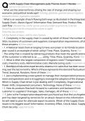 UARK Supply Chain Management&comma; Judy Thorne&comma; Exam 1 Review Exam Questions and Answers 100&percnt; Pass &vert;Already Graded A&plus;&vert; Verified and Updated &vert;Actual 2025&sol;2026 Cheat Sheet
