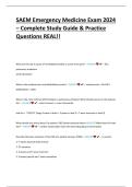 SAEM Emergency Medicine Exam 2024 &ndash; Complete Study Guide & Practice Questions REAL&excl;&excl;
