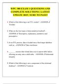 WPC 300 EXAM 1 QUESTIONS AND  COMPLETE SOLUTIONS &vert; LATEST  UPDATE 2025 &vert; SURE TO PASS&excl;&excl; 