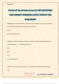 Florida LP Gas & Rules Exam ALL 300 QUESTIONS AND CORRECT ANSWERS LATEST UPDATE THIS YEAR NEW&excl;&excl;