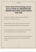 Kansas Board Of Cosmetology EXAM