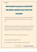 USAV Volleyball Training ACTUAL Exam