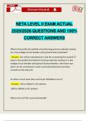 NETA LEVEL II EXAM ACTUAL 2025&sol;2026 QUESTIONS AND 100&percnt; CORRECT ANSWERS