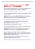 AAOS Ch 5 Communications - AEMT Paramedic Exam A&plus; Pass
