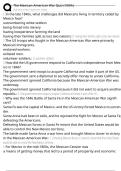 The Mexican-American War Quiz &lpar;100&percnt;&rpar; Exam Questions and Answers 100&percnt; Pass &vert;Already Graded A&plus;&vert; Verified and Updated &vert;Actual 2025&sol;2026 Cheat Sheet