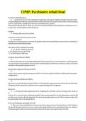 CPRP&comma; Psychiatric rehab final questions and aswers
