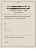 ICC VAPOR RECOVERY exam ALL 300 QUESTIONS AND VERIFIED SOLUTIONS LATEST UPDATE THIS YEAR
