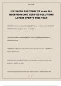 ICC VAPOR RECOVERY VT exam ALL QUESTIONS AND VERIFIED SOLUTIONS LATEST UPDATE THIS YEAR
