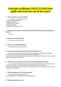 Principles of Biology FINAL EXAM study guide&colon; info from test one of the course