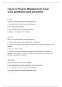 Procore Project Management Final Quiz questions well answered