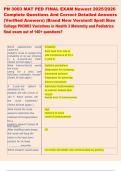 PN 3003 MAT PED FINAL EXAM Newest 2025&sol;2026 Complete Questions And Correct Detailed Answers &lpar;Verified Answers&rpar; &vert;Brand New Version&excl;&excl; Sprott Shaw College PN3003 Variations in Health 3 Maternity and Pediatrics final exam out of 180 questions&quest;