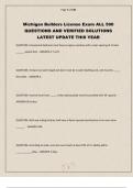 Michigan Builders License final EXAM