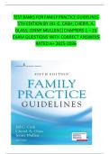 Family Practice Guidelines 5th Edition Cash Glass Mullen Test Bank COMPLETE QUESTIONS AND ANSWERS 100&percnt; CORRECT&vert; GRADED A&plus;