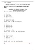 TEST BANK FOR THE LANGUAGE OF MEDICINE 12TH EDITION BY DAVI-ELLEN CHABNER ALL CHAPTERS&colon; ISBN-