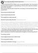 Personality Disorders Practice Questions Exam Questions and Answers 100&percnt; Pass &vert;Already Graded A&plus;&vert; Verified and Updated &vert;Actual 2025&sol;2026 Cheat Sheet
