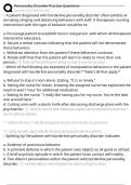 Personality Disorder Practice Questions Exam Questions and Answers 100&percnt; Pass &vert;Already Graded A&plus;&vert; Verified and Updated &vert;Actual 2025&sol;2026 Cheat Sheet