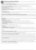 Psychological Disorders EXAM 1 Exam Questions and Answers 100&percnt; Pass &vert;Already Graded A&plus;&vert; Verified and Updated &vert;Actual 2025&sol;2026 Cheat Sheet