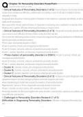 Chapter 10&colon; Personality Disorders PowerPoint Exam Questions and Answers 100&percnt; Pass &vert;Already Graded A&plus;&vert; Verified and Updated &vert;Actual 2025&sol;2026 Cheat Sheet 