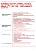 NCLEX Breast Cancer &lpar;exam 2&rpar; NEWEST VERSION  &vert;  COMPLETE QUESTIONS AND CORRECT ANSWERS &vert;  GRADED A&plus; &vert; LATEST EXAM &vert; VERIFIED ANSWERS  2025-2026