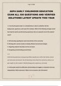 AEPA EARLY CHILDHOOD EDUCATION EXAM 