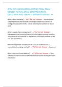 WGU D251 ADVANCED AUDITING FINAL EXAM NEWEST ACTUAL EXAM COMPREHENSIVE QUESTIONS AND VERIFIED ANSWERS GRADED A&plus; 