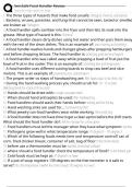ServSafe Food Handler Review Exam Questions and Answers 100&percnt; Pass &vert;Already Graded A&plus;&vert; Verified and Updated &vert;Actual 2025&sol;2026 Cheat Sheet