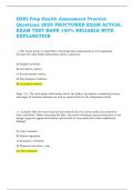 HESI Prep Health Assessment Practice Questions 2025 PROCTORED EXAM ACTUAL EXAM TEST BANK 100&percnt; RELIABLE WITH EXPLANATION