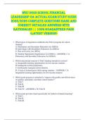 WGU D023 School Financial  Leadership OA ACTUAL EXAM STUDY GUIDE  2025&sol;2026 COMPLETE QUESTIONS BANK AND  CORRECT DETAILED ANSWERS WITH  RATIONALES &vert;&vert; 100&percnt; GUARANTEED PASS  <LATEST VERSION> 