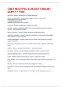 CSET MULTIPLE SUBJECT ENGLISH Exam A&plus; Pass
